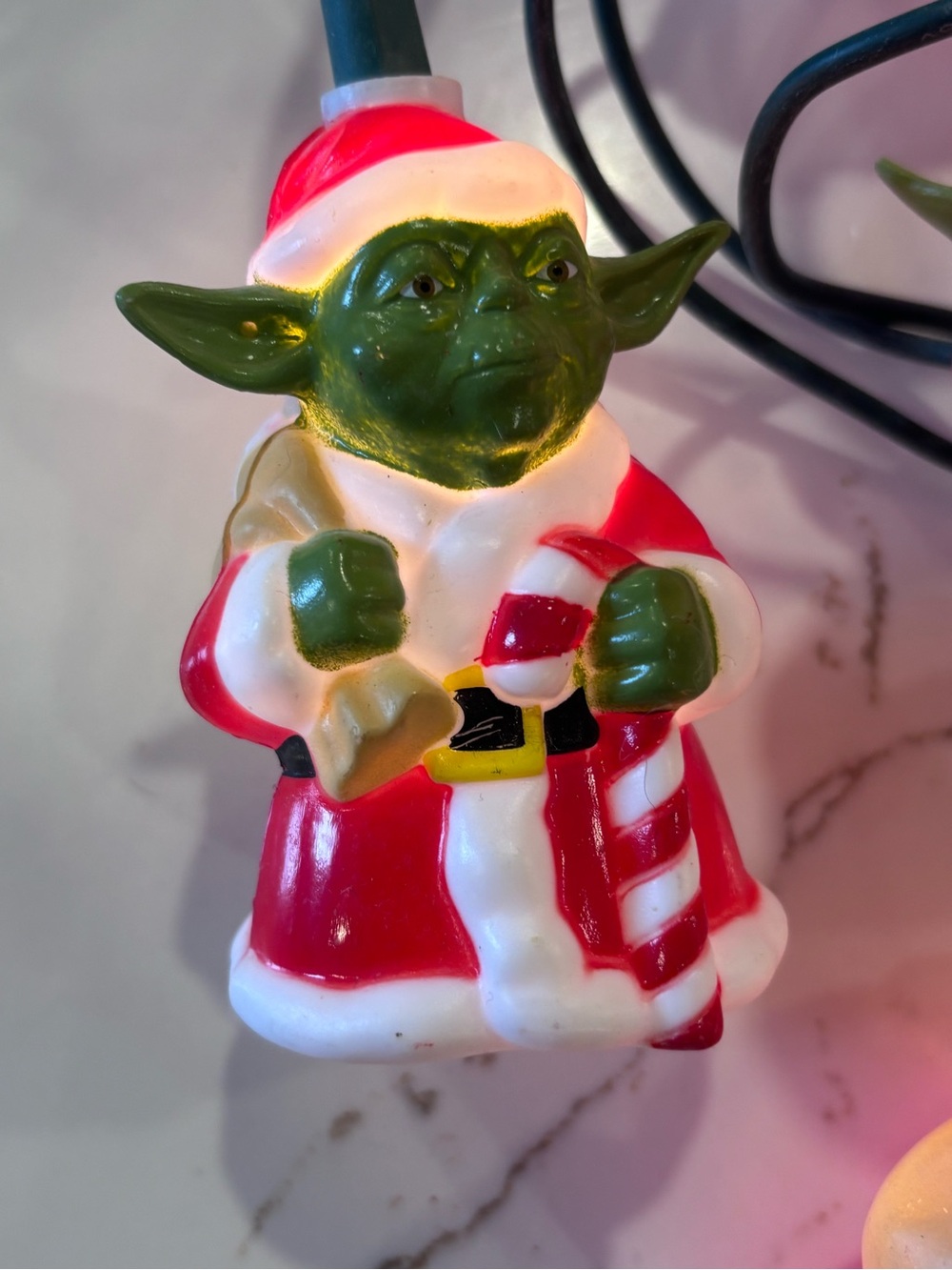Star Wars Yoda Christmas Blow Mold Style String Lights